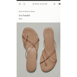 New Jenni Kayne Eve Taupe Flat Strappy Sandals Size 40/9.5-10